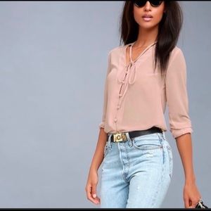 Lulu’s Style Education Pink Blouse